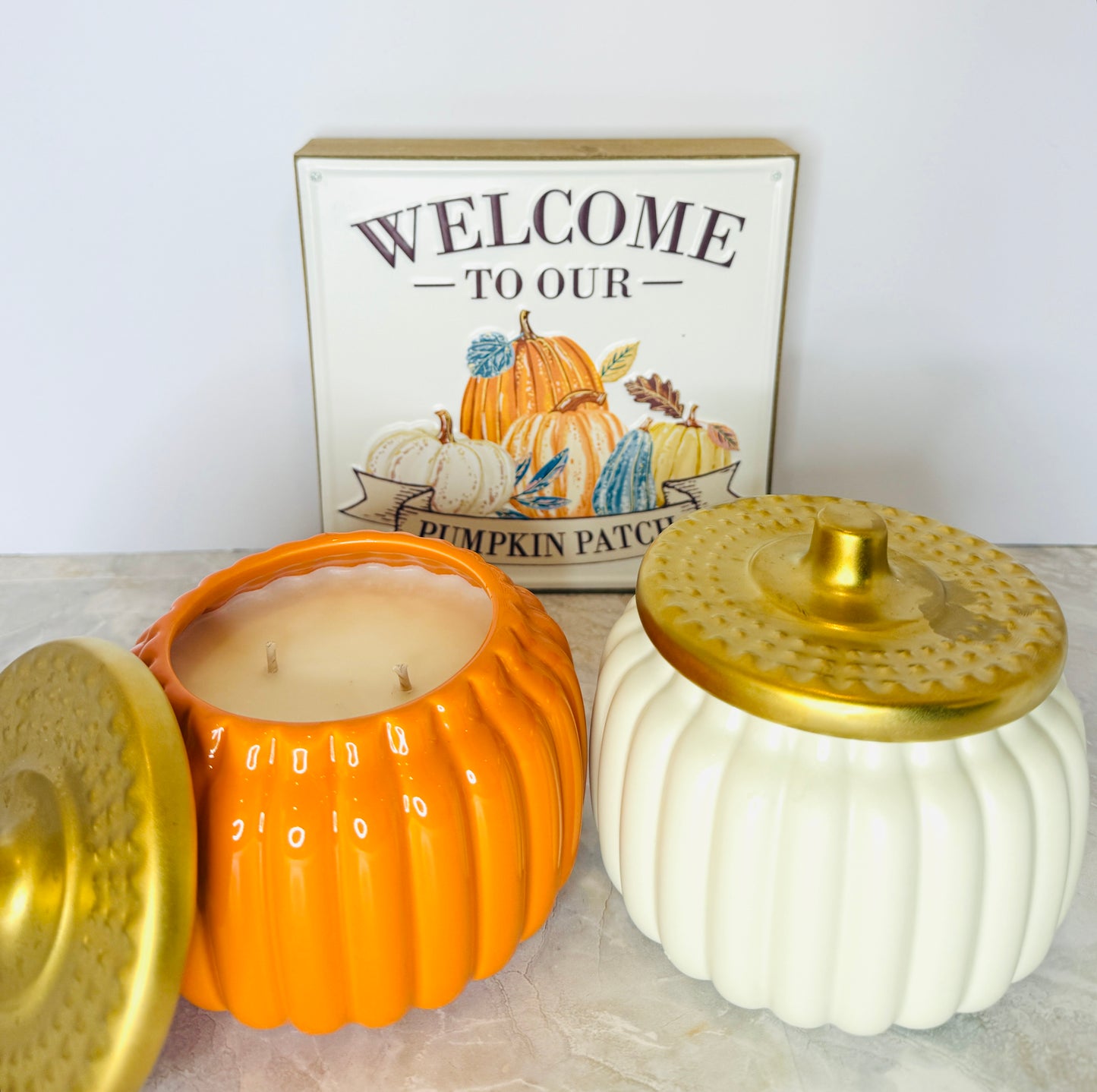 Cinnamon & Vanilla - Ceramic Pumpkin Candle - Limited Edition
