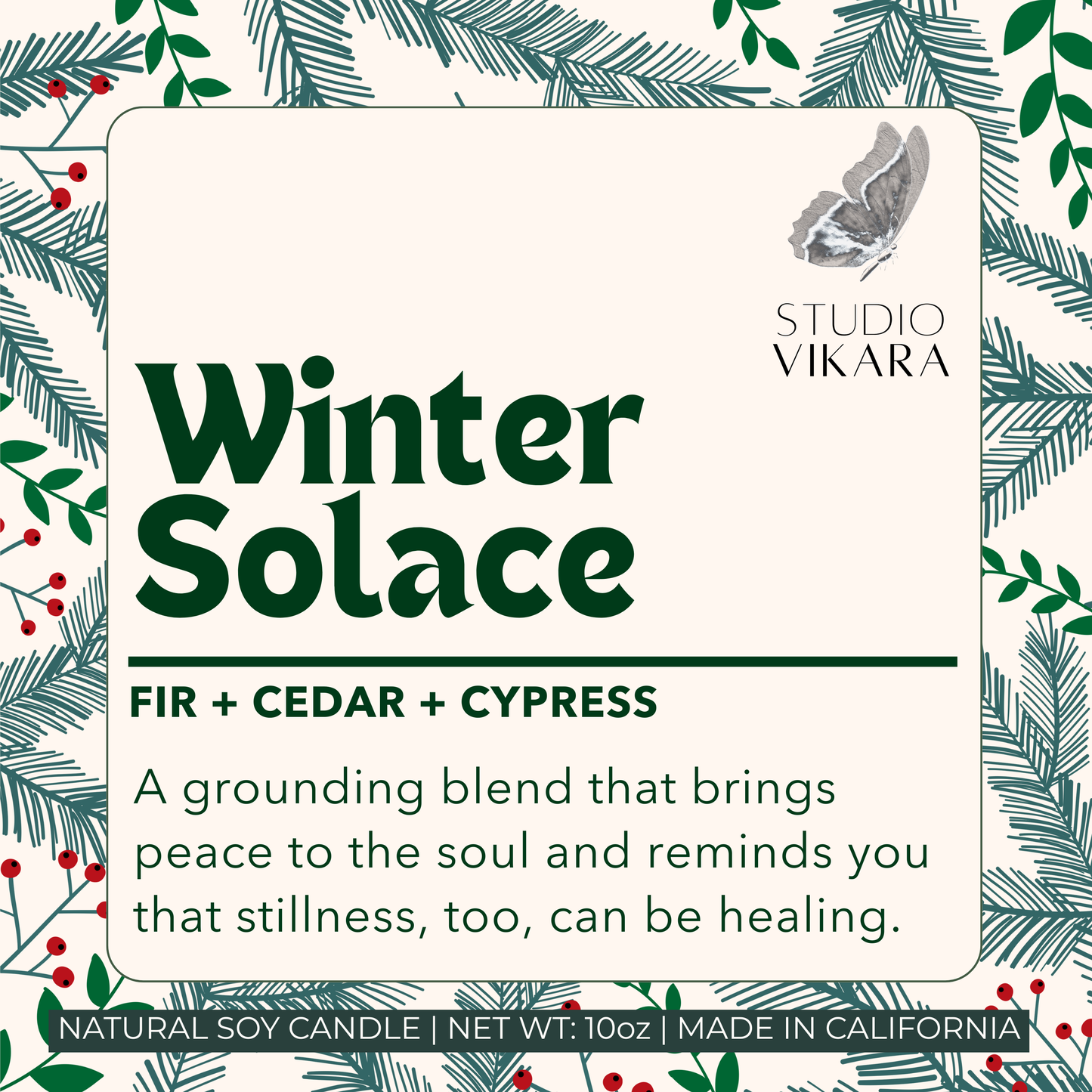 Winter Solace 10oz scented soy candles