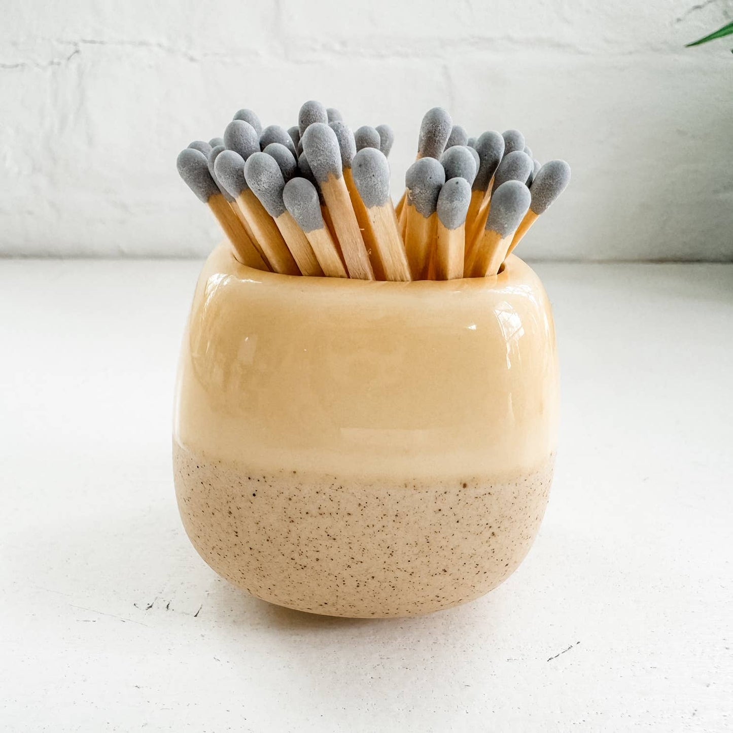 Ceramic Match Holders - White/Pink/Teal - With Matches