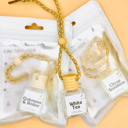 White Tea car hanging diffuser